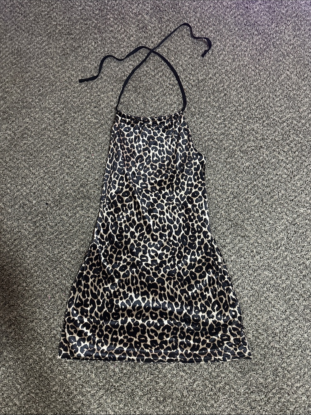 wild fable Leopard Print Halter Dress - Black & Tan